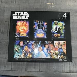 Star Wars Original Trilogy Buffalo Jigsaw Puzzle 4 Pack 300 & 500 pcs Disney New